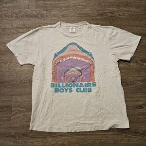 Billionaire‎ Boys Club Shark Graphic T-Shirt Men's XL Cream Short Sleeve Tee